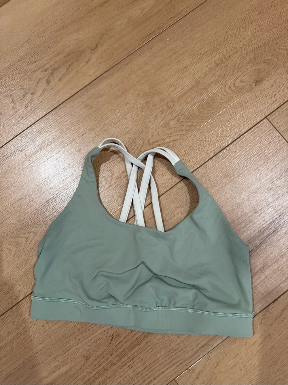 Sage Green Crisscross Back Energy Sports Bra